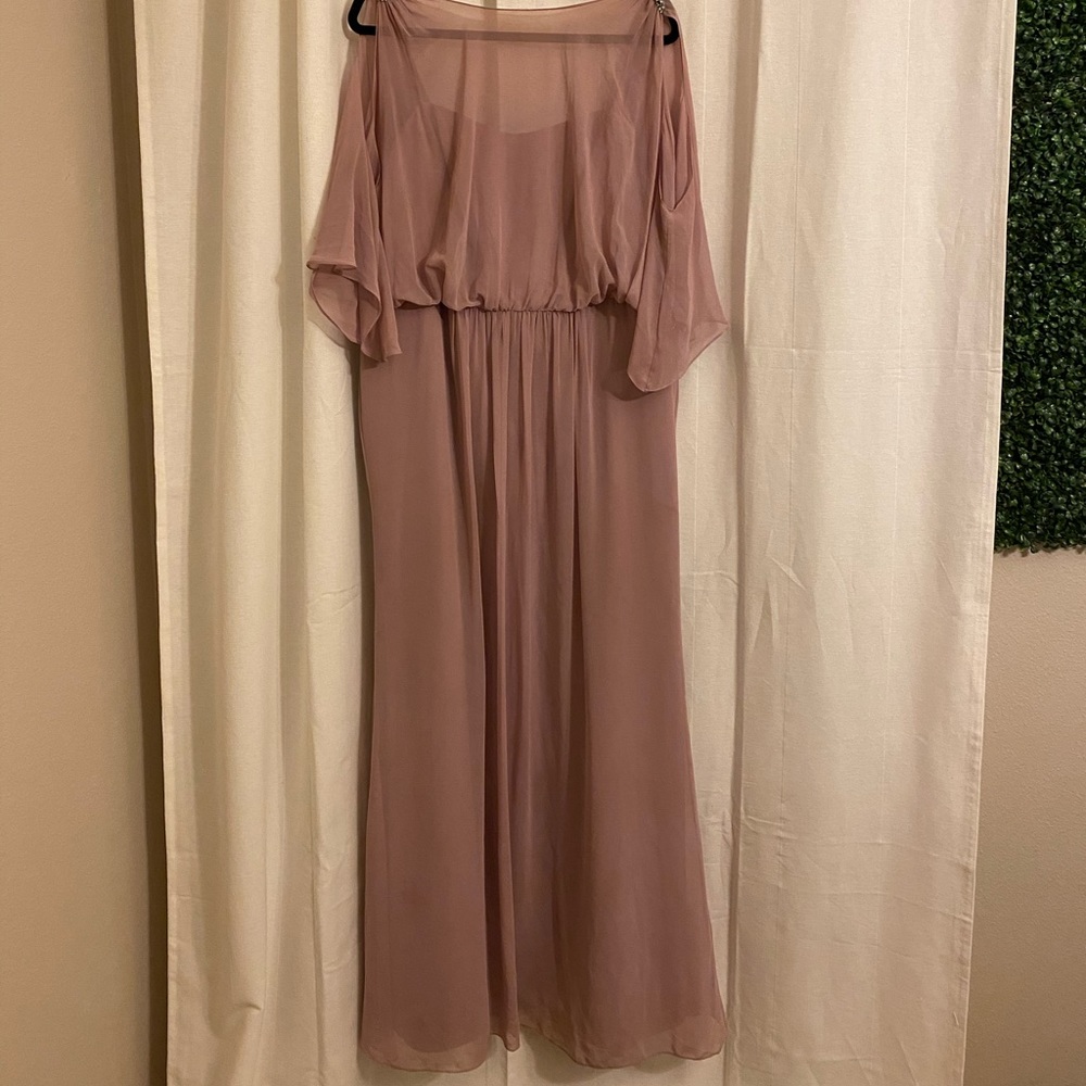 David’s Bridal Cold Shoulder Bridesmaid Dress
